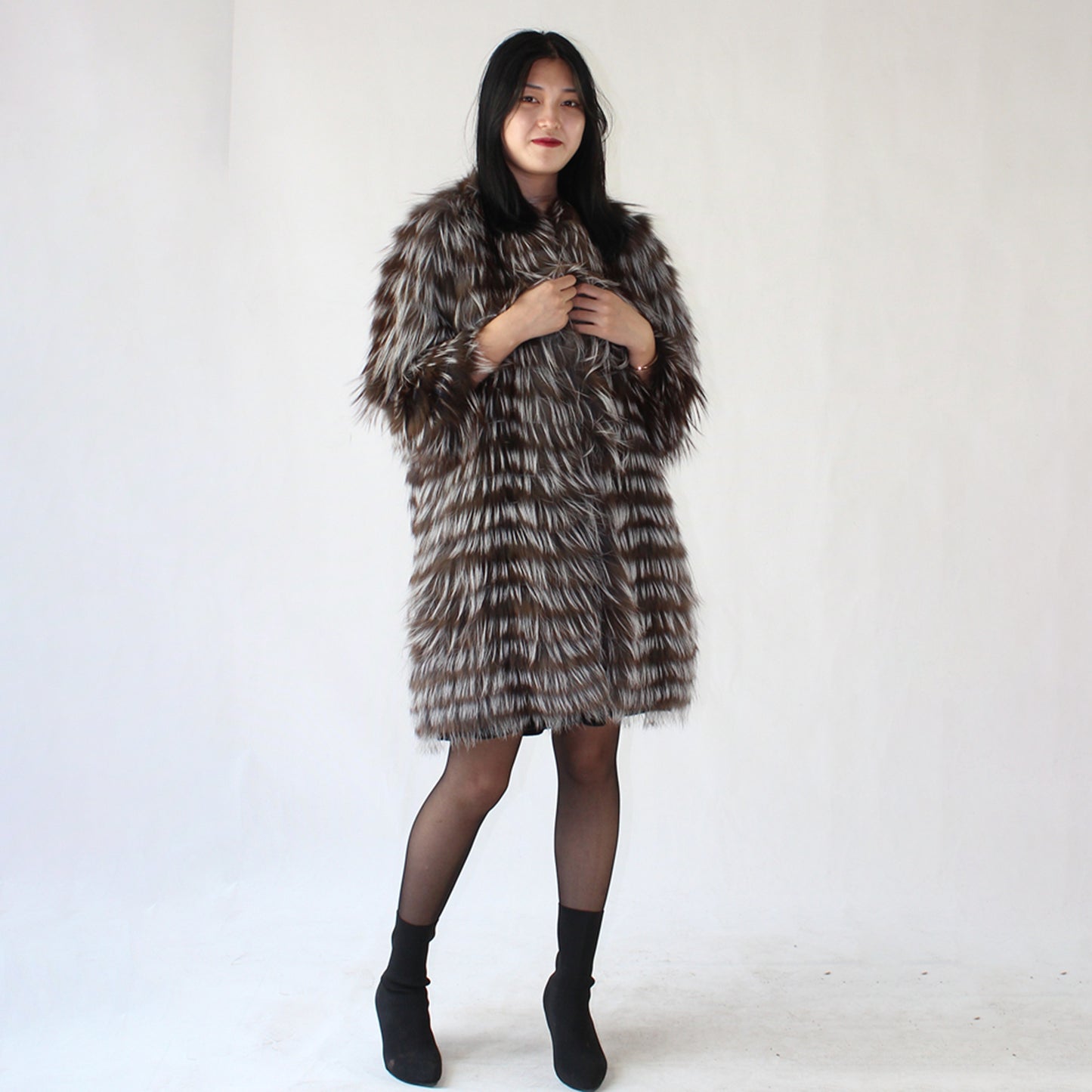 Women's fox fur coat