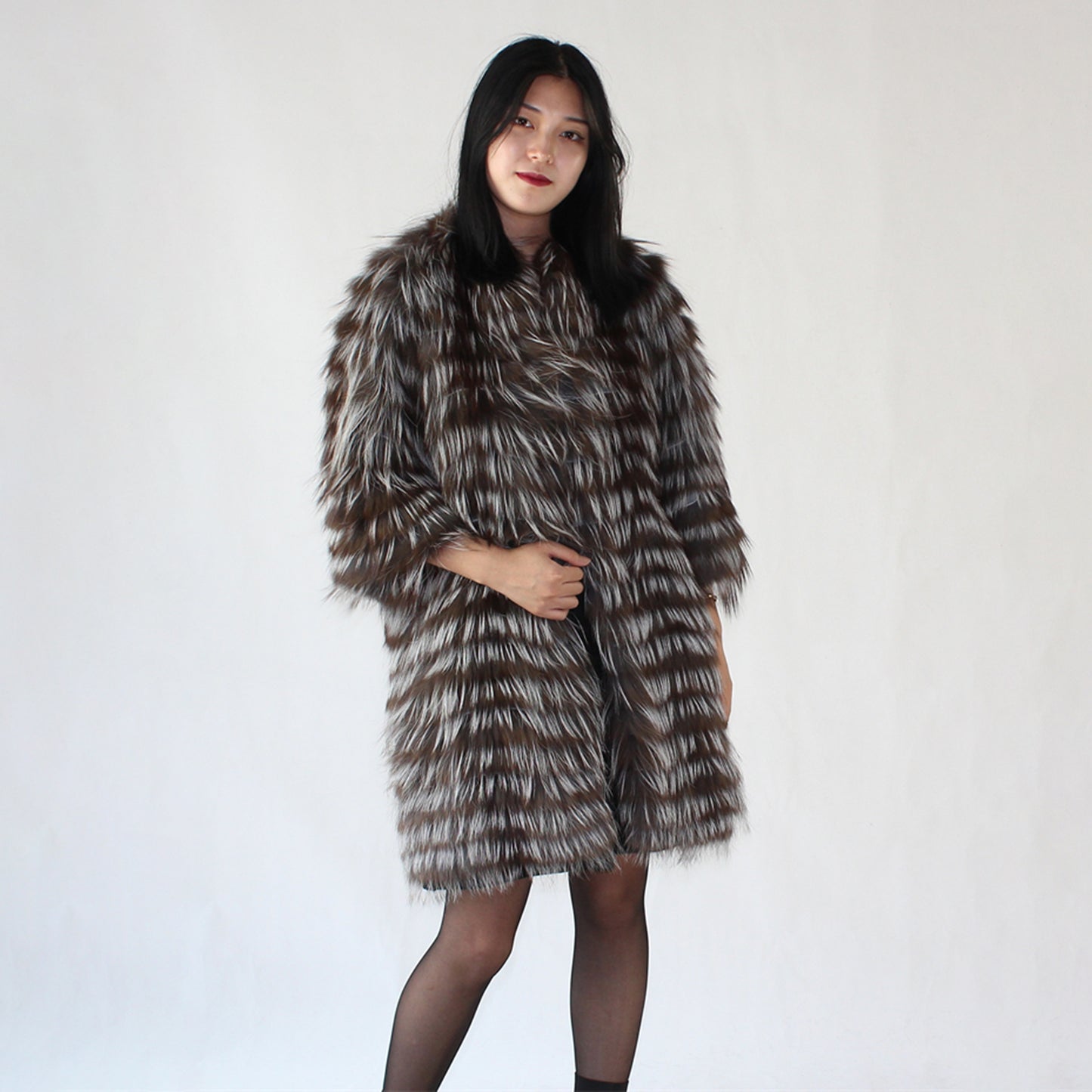 Women's fox fur coat