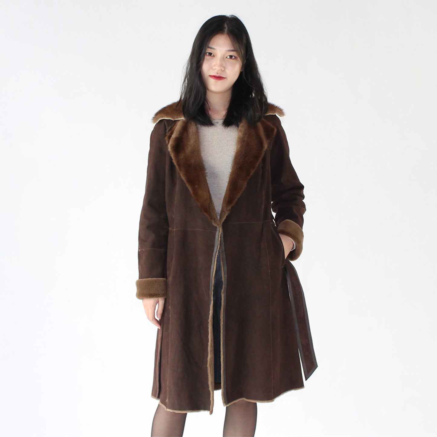 Women's doubleface mink coat