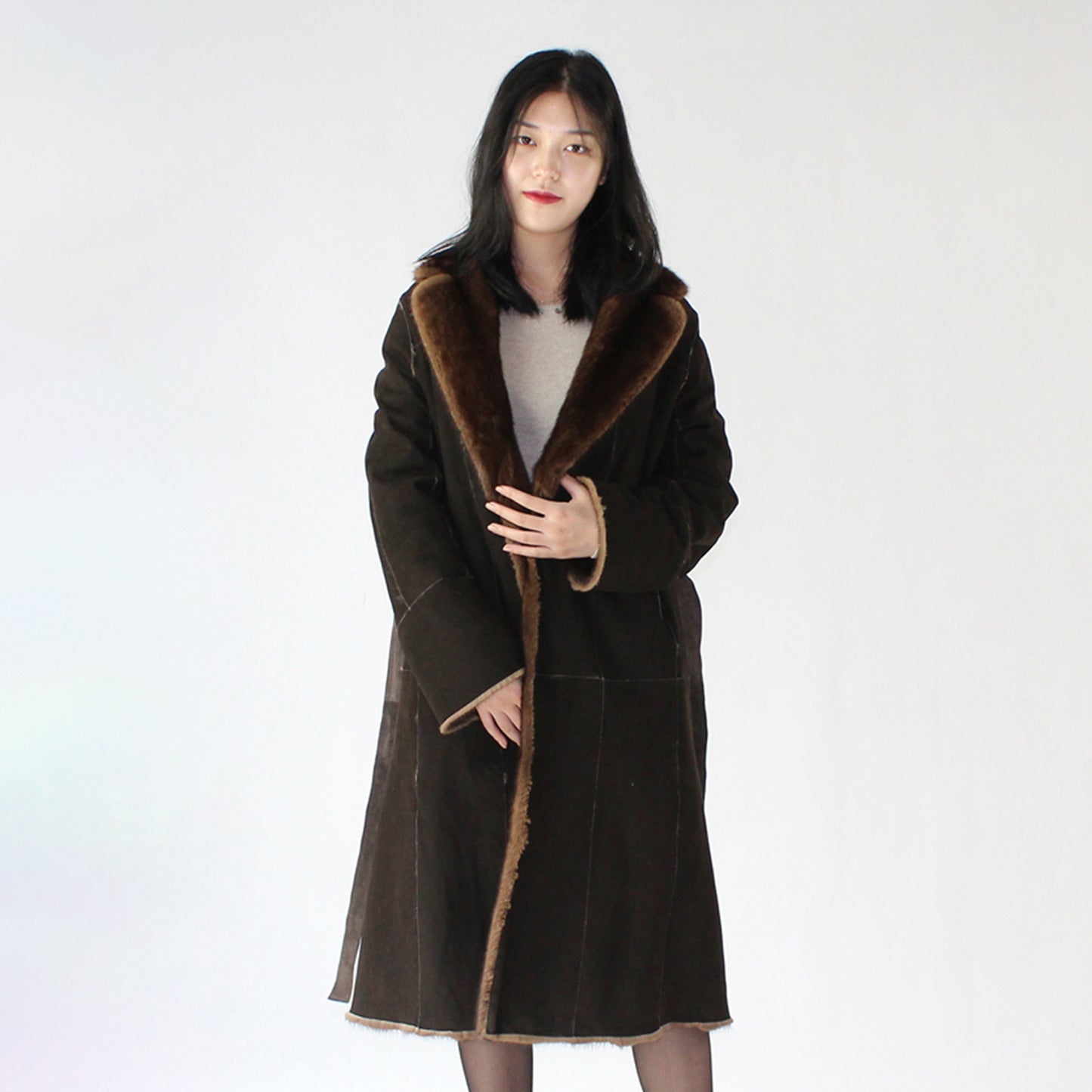 Women's doubleface mink coat