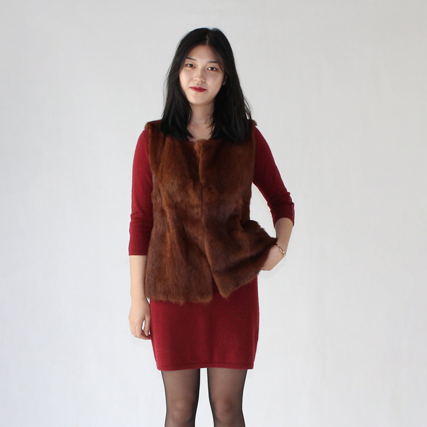 Women's mink vest