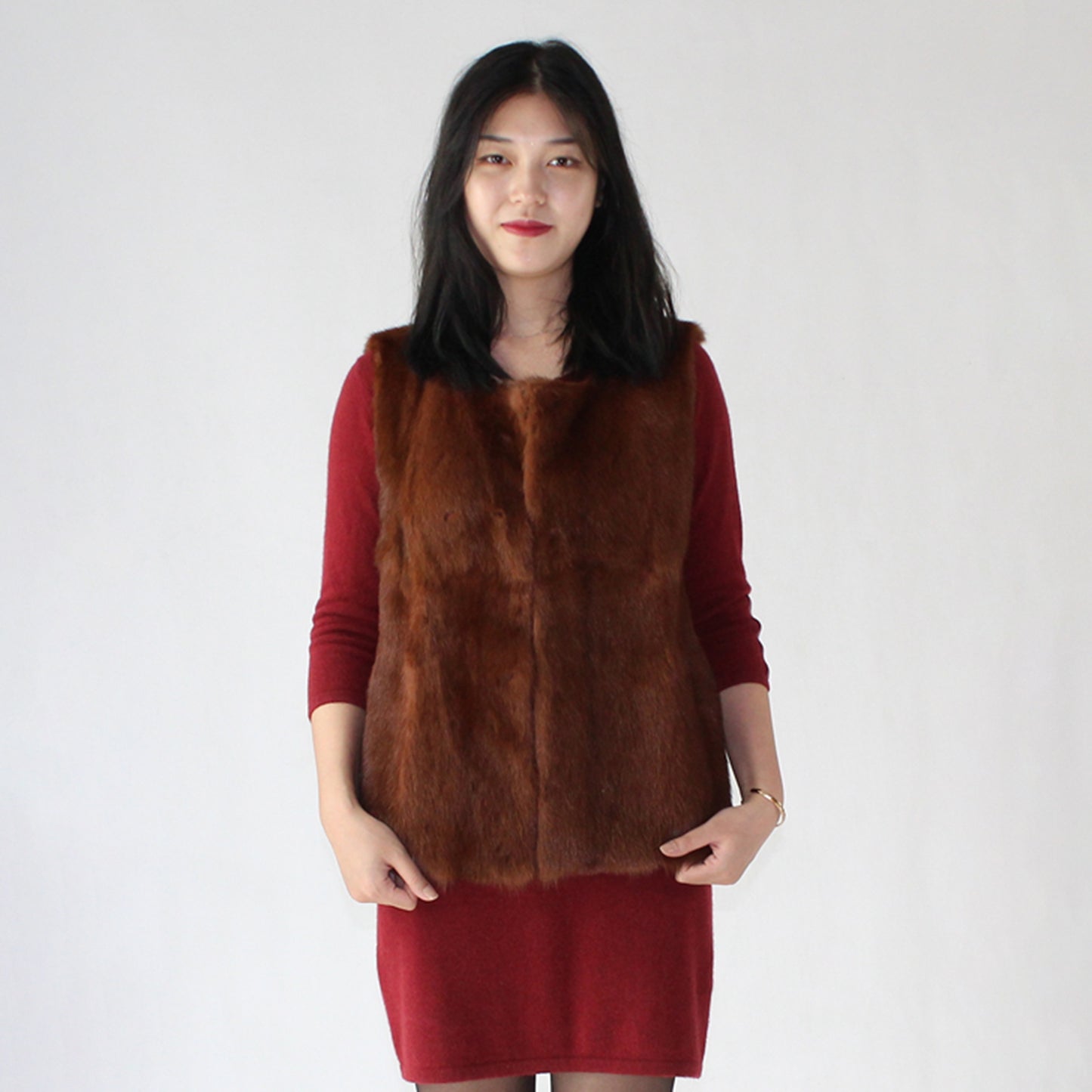 Women's mink vest
