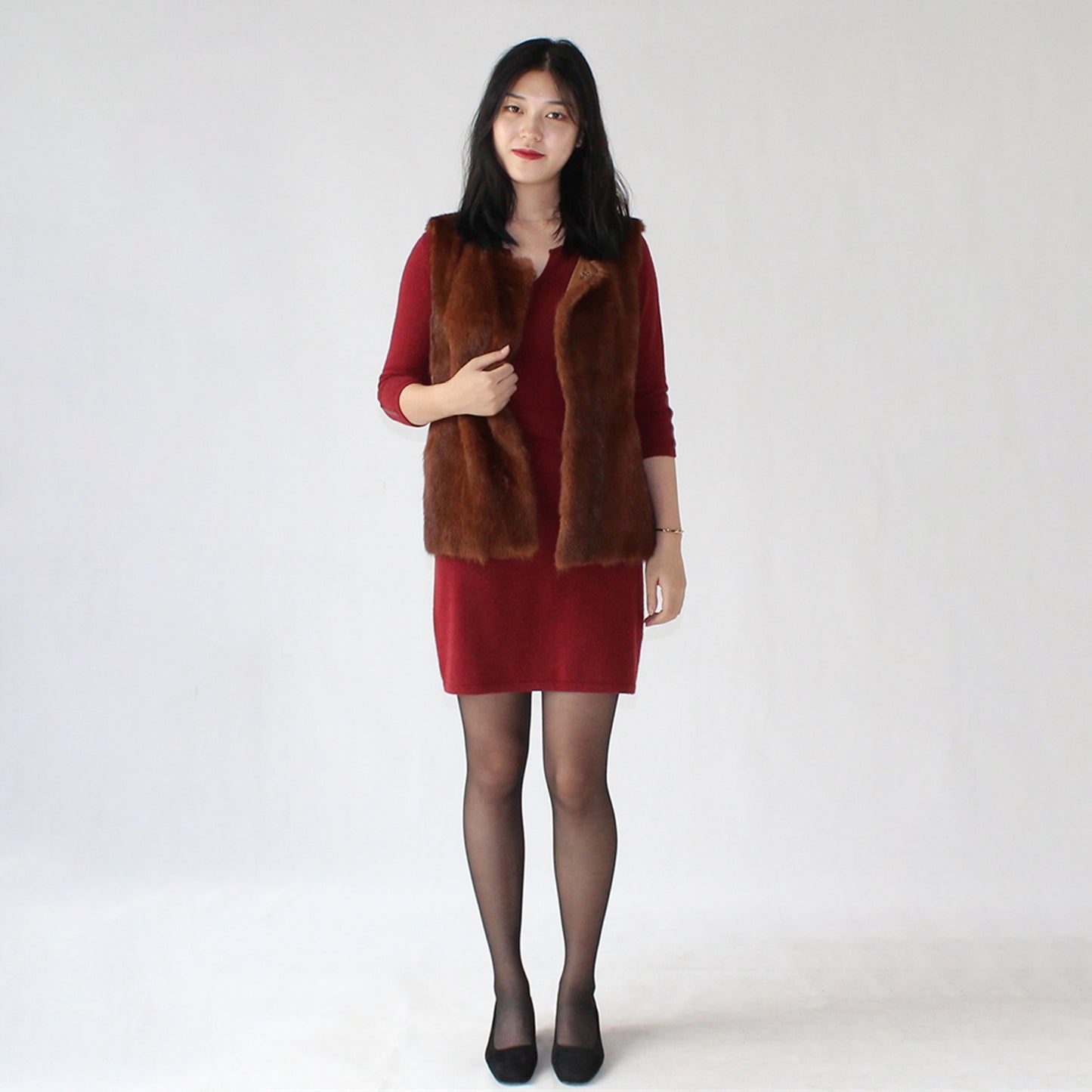 Women's mink vest