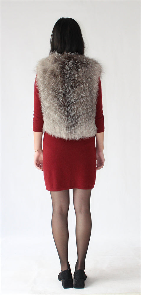 Women's fox fur vest