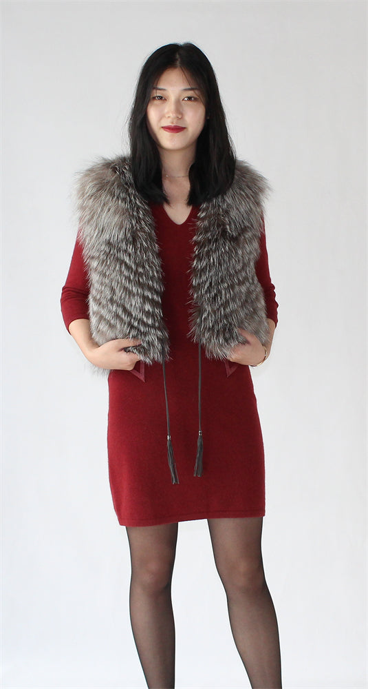 Women's fox fur vest