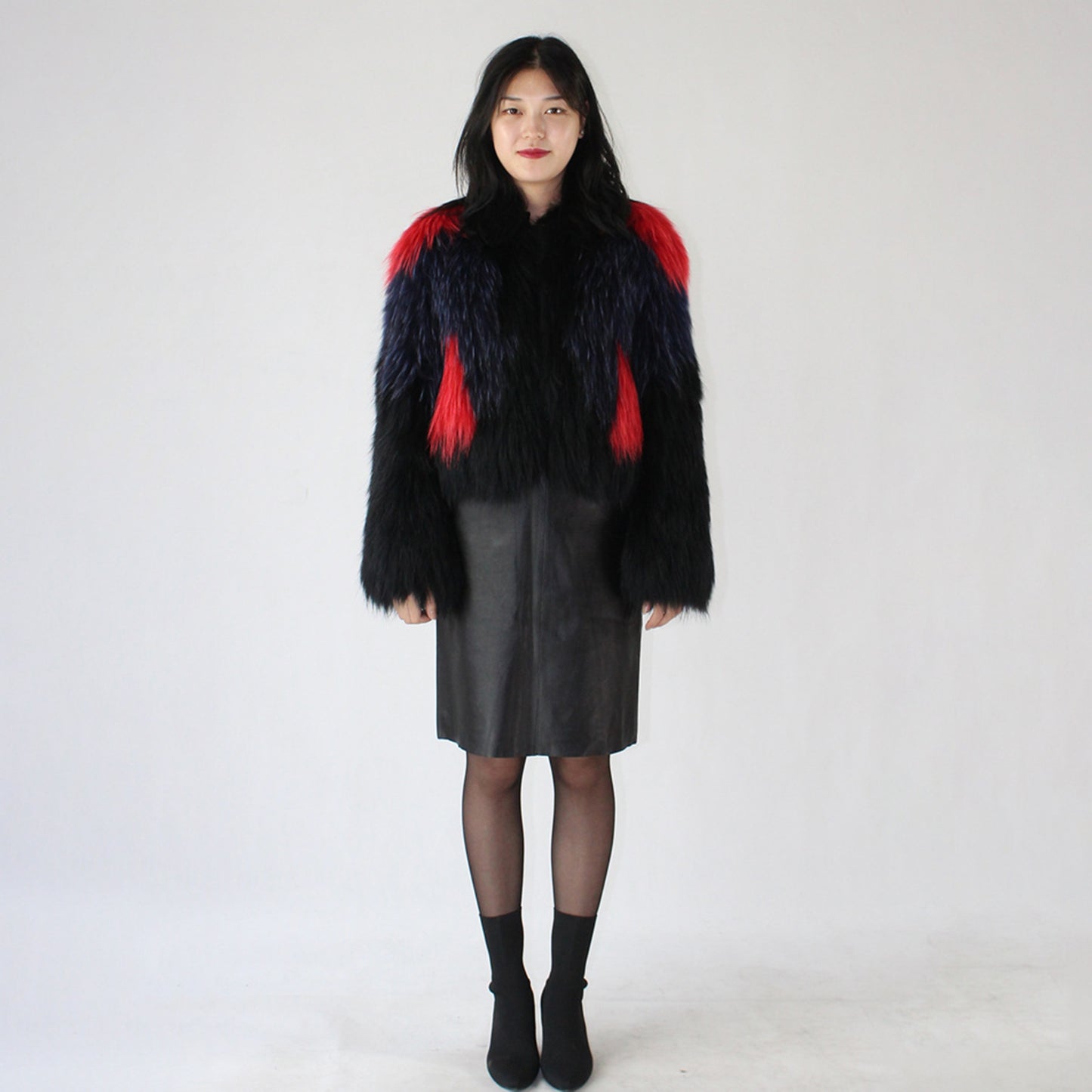 Women's raccoon skin jacket