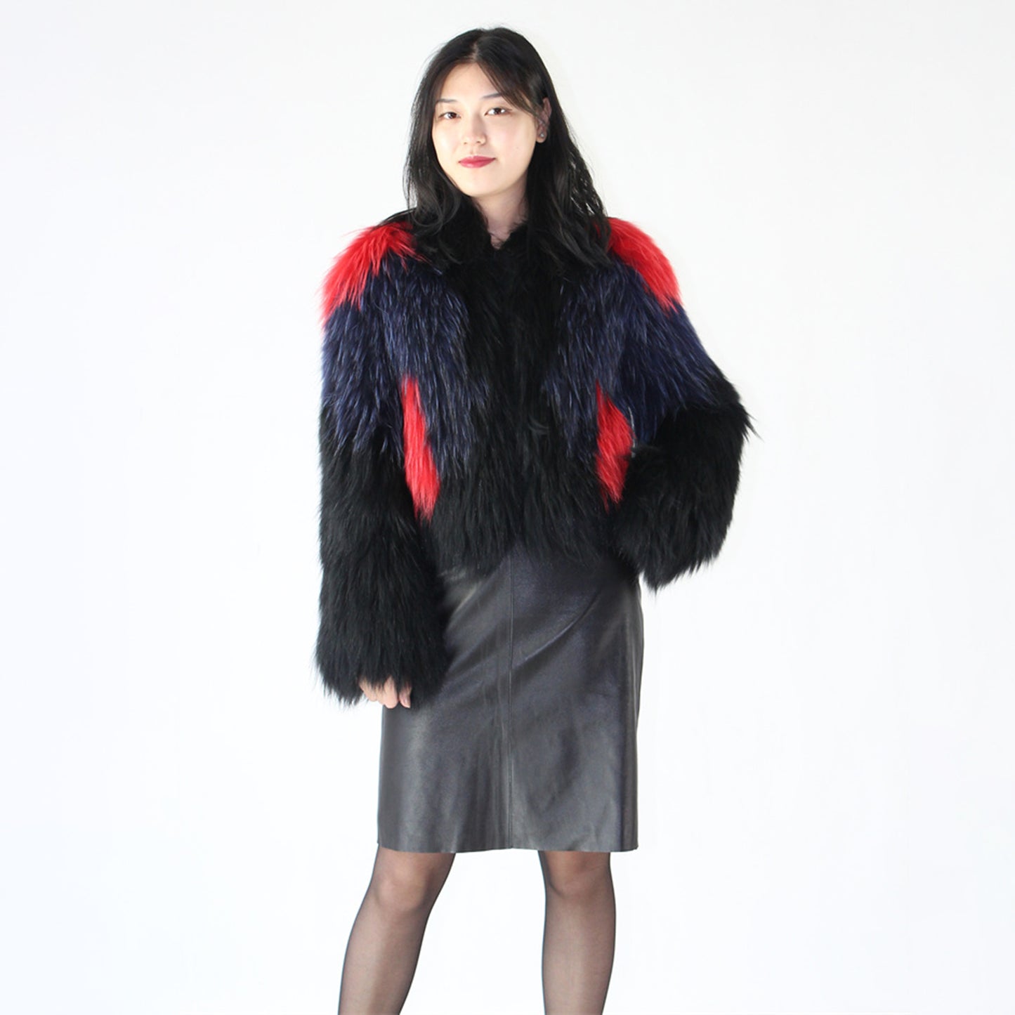 Women's raccoon skin jacket