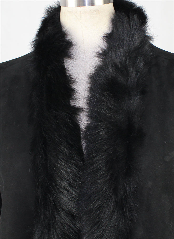 Women's suede sheepskin jacket