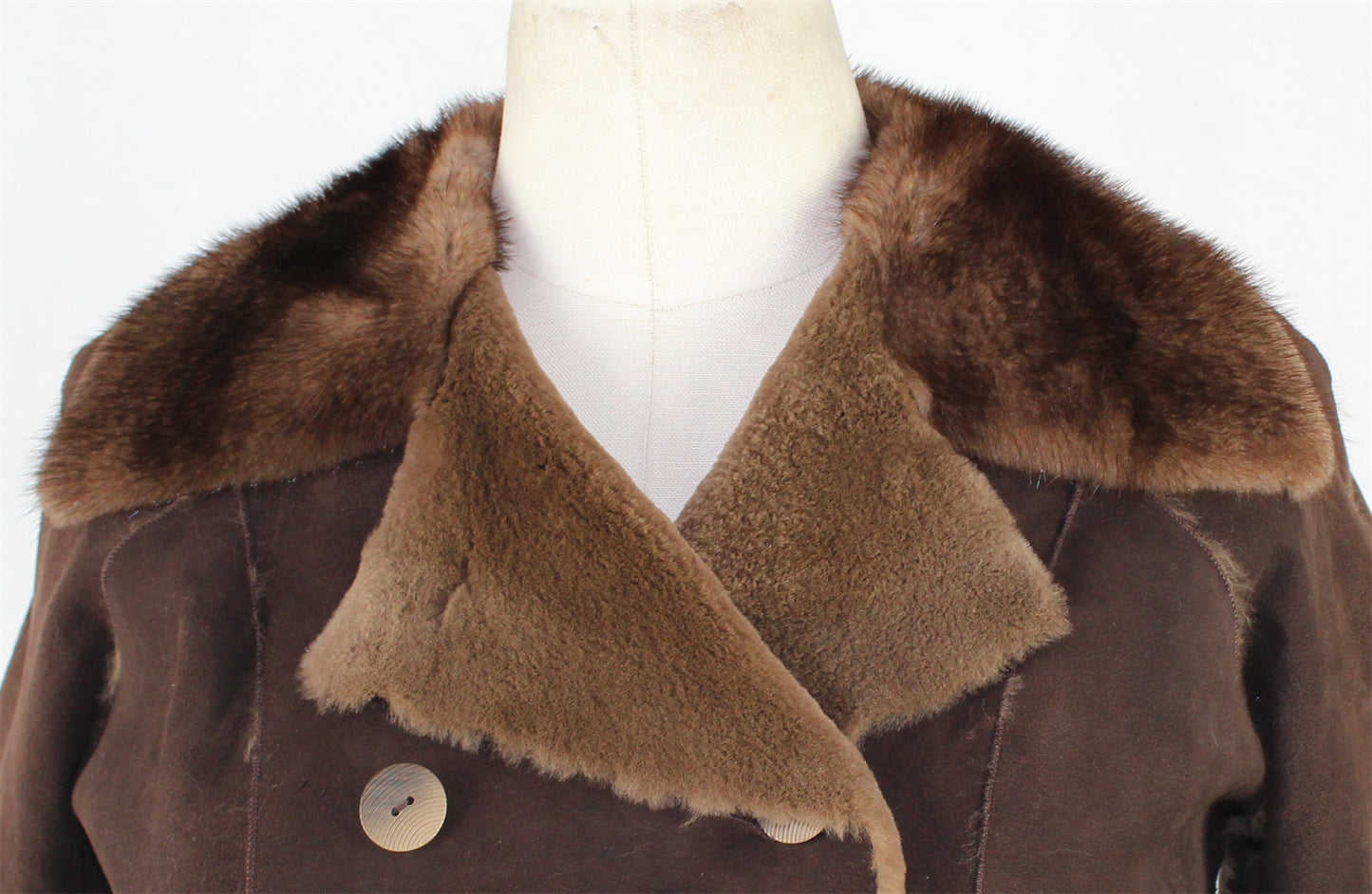 Women's suede mink coat