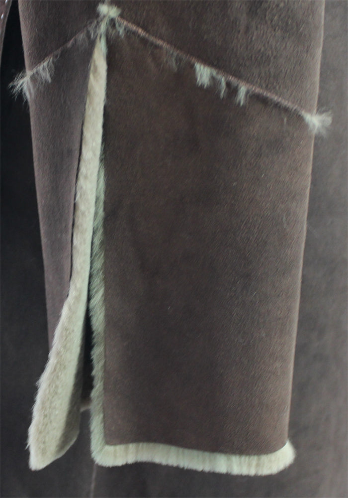 Women's suede mink coat