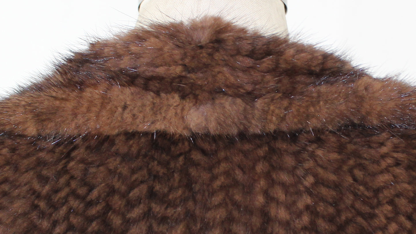 Women's knitted mink jacket