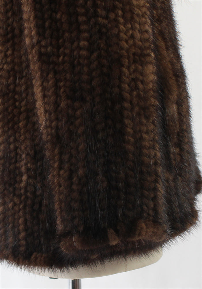 Women's knitted mink jacket