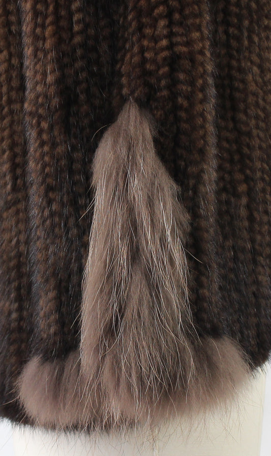 Women's knitted mink jacket