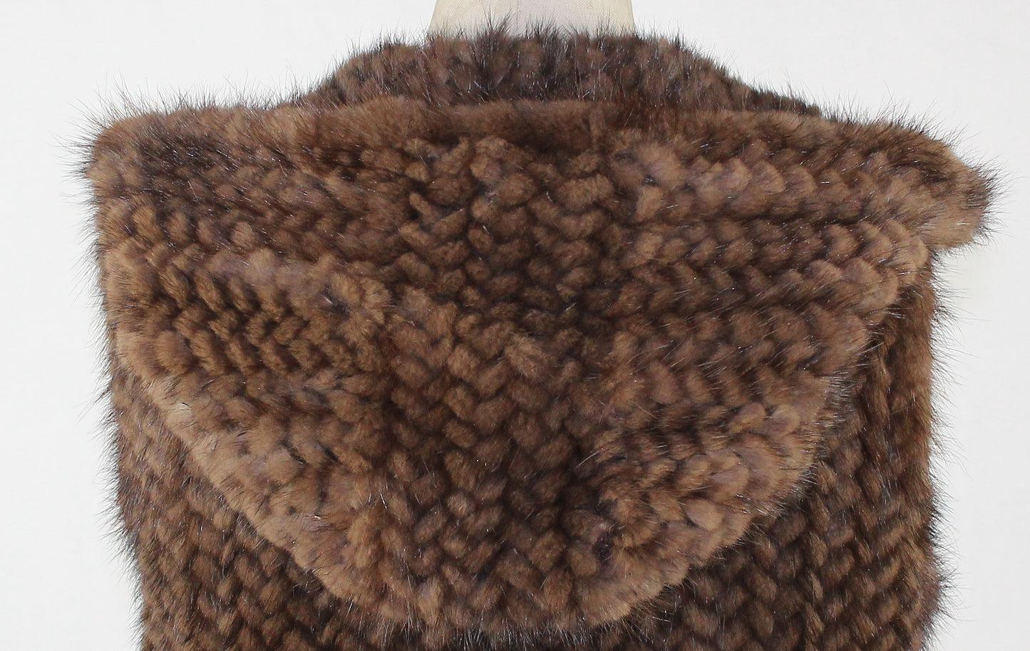 Women's knitted mink long vest