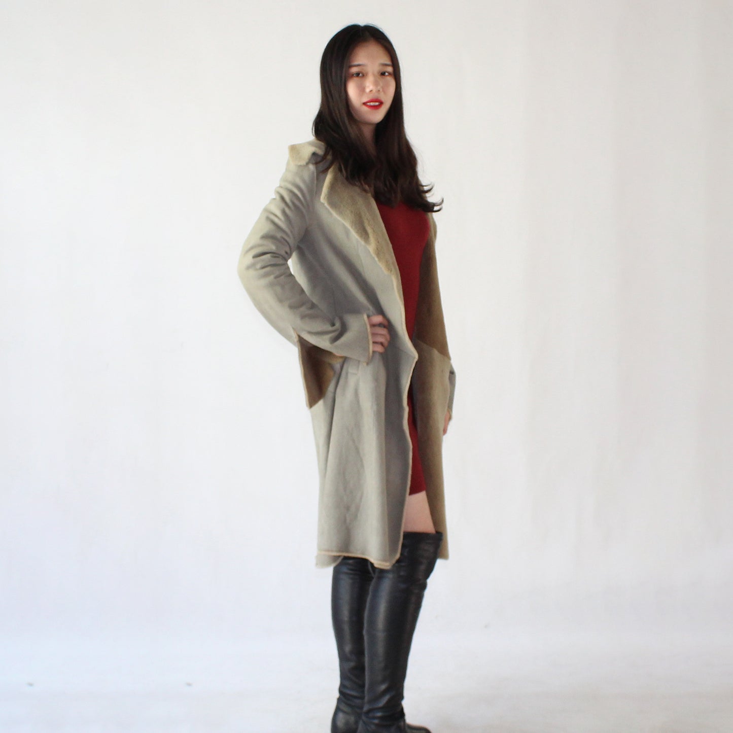 Women's doubleface mink coat