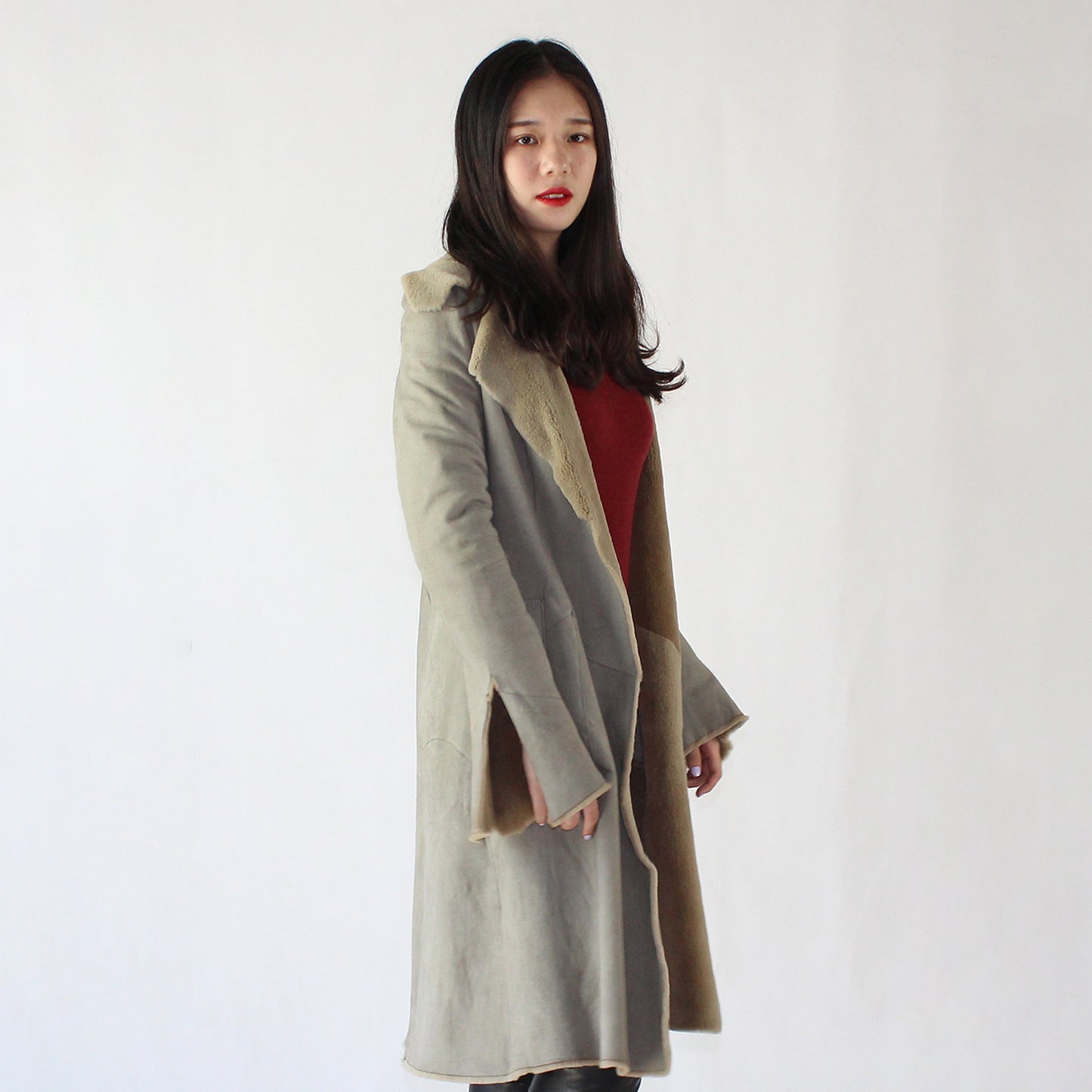 Women's doubleface mink coat
