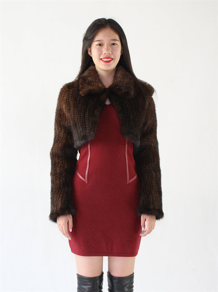 Women's knitted mink top
