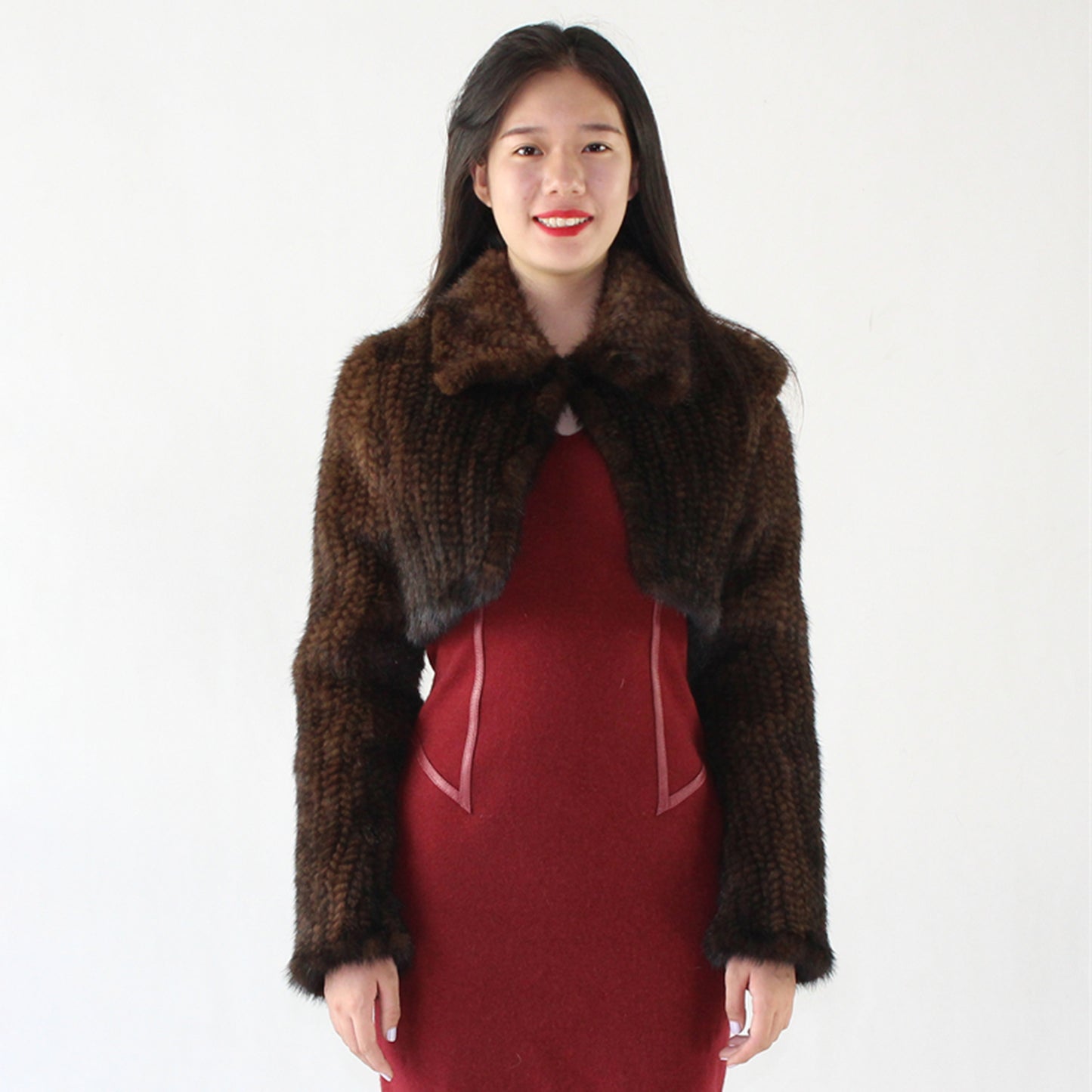 Women's knitted mink top