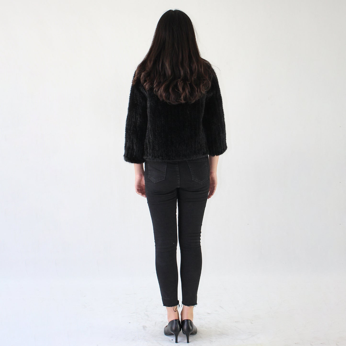 Women's knitted mink top