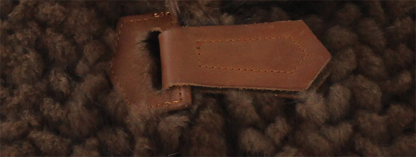 Women's knitted mink long vest