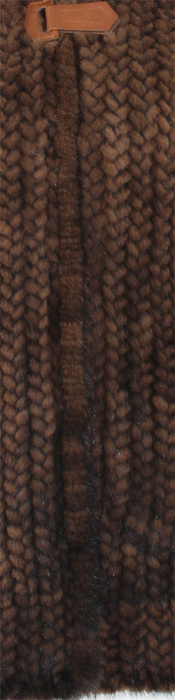 Women's knitted mink long vest