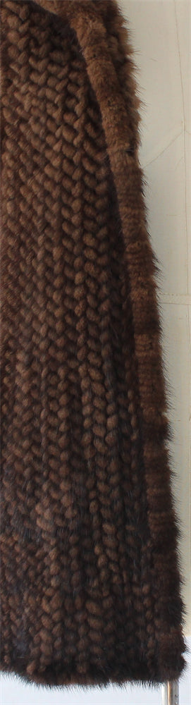 Women's knitted mink long vest