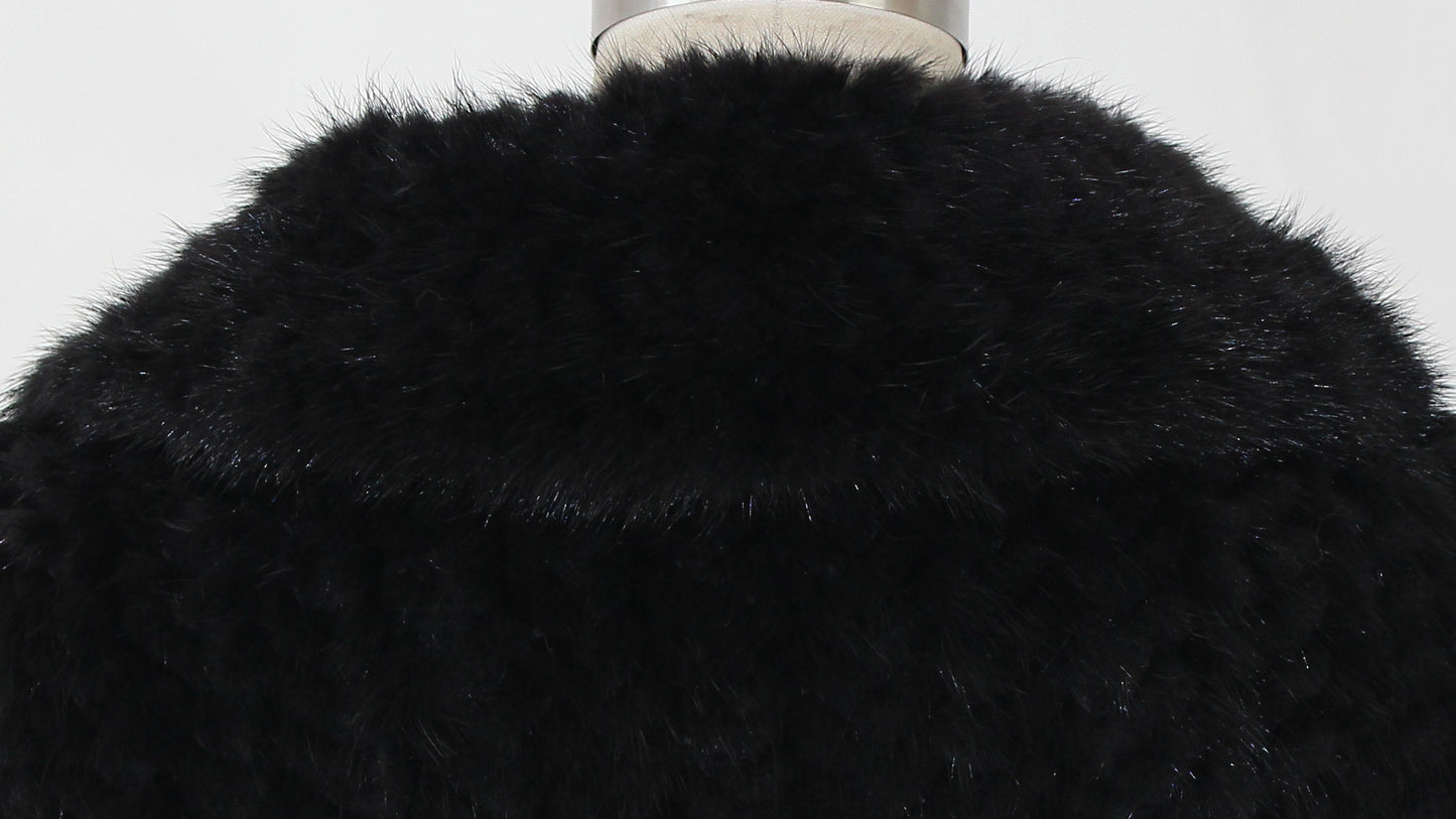 Women's knitted mink jacket