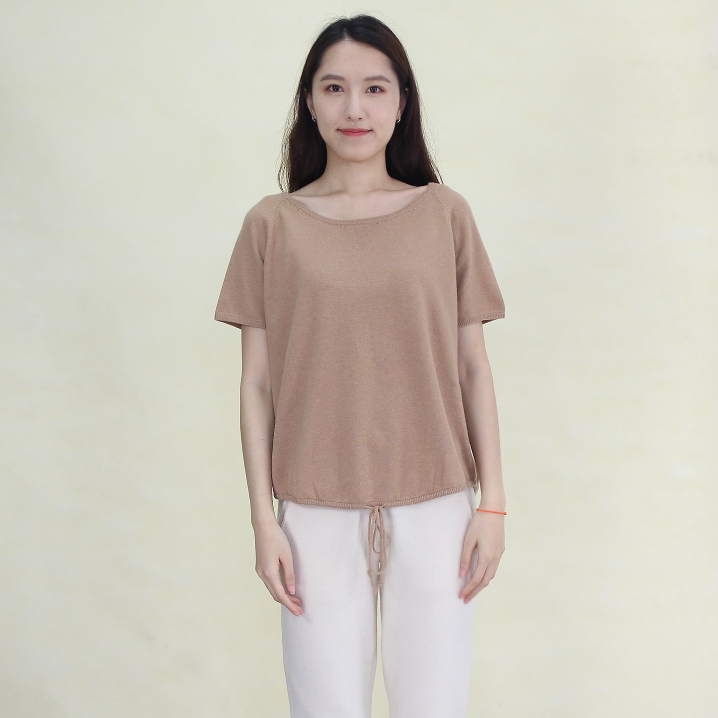 Women's cotton and cashmere blending pullover