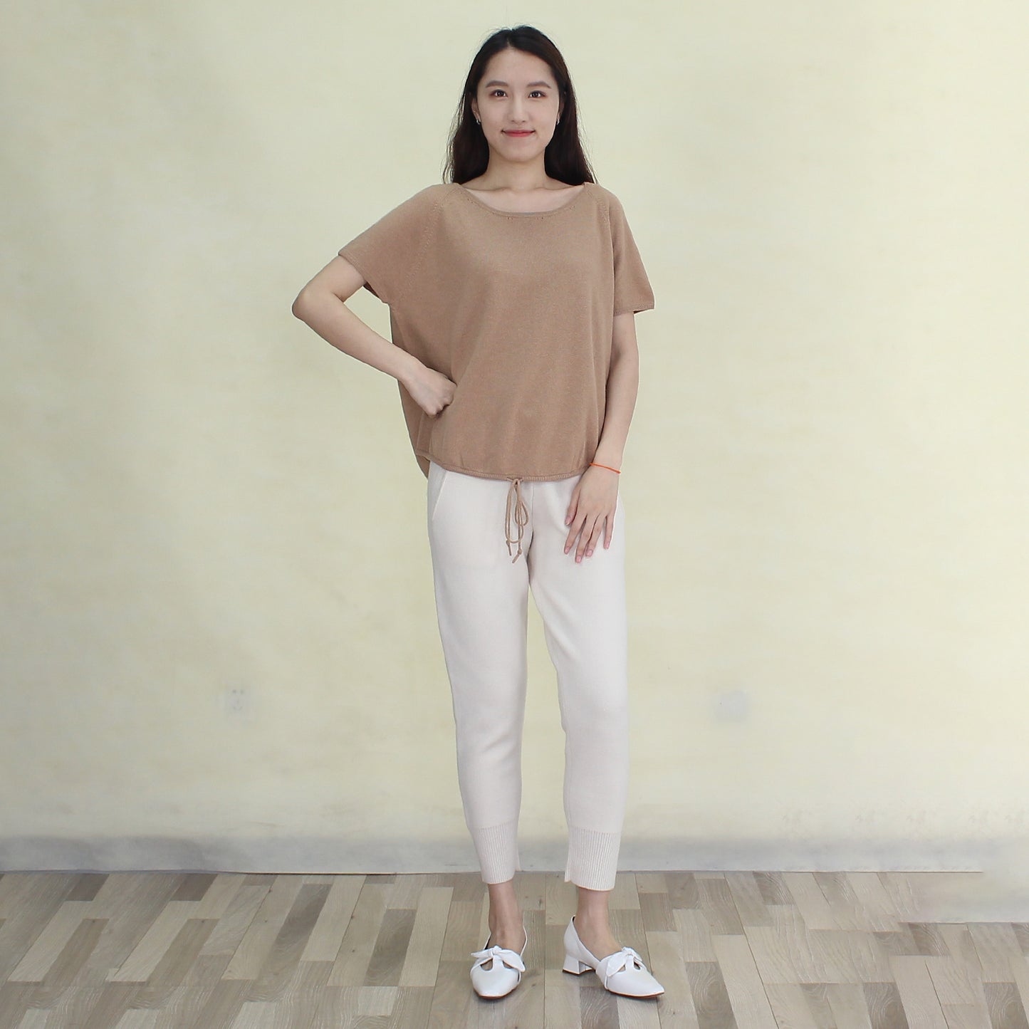 Women's cotton and cashmere blending pullover