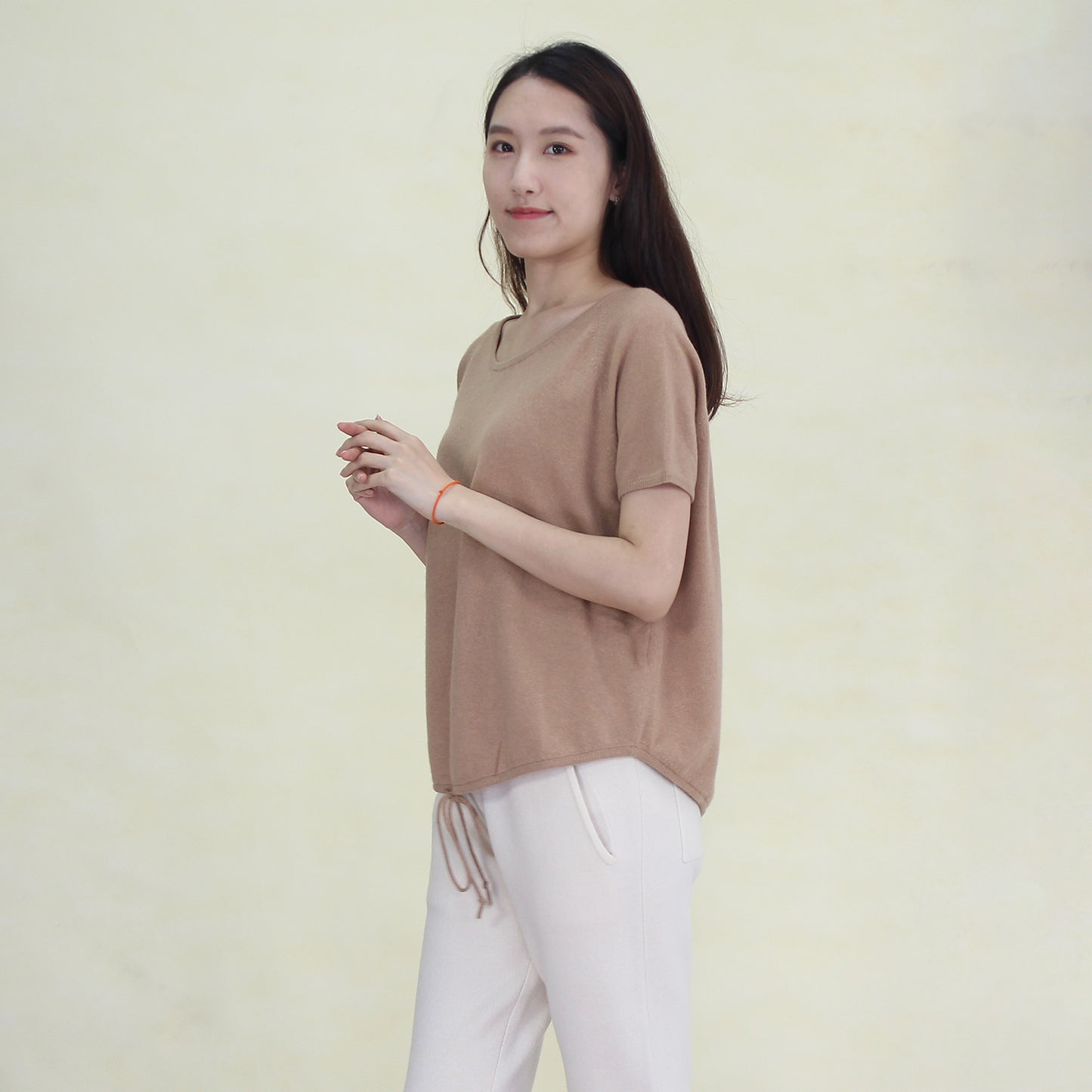 Women's cotton and cashmere blending pullover