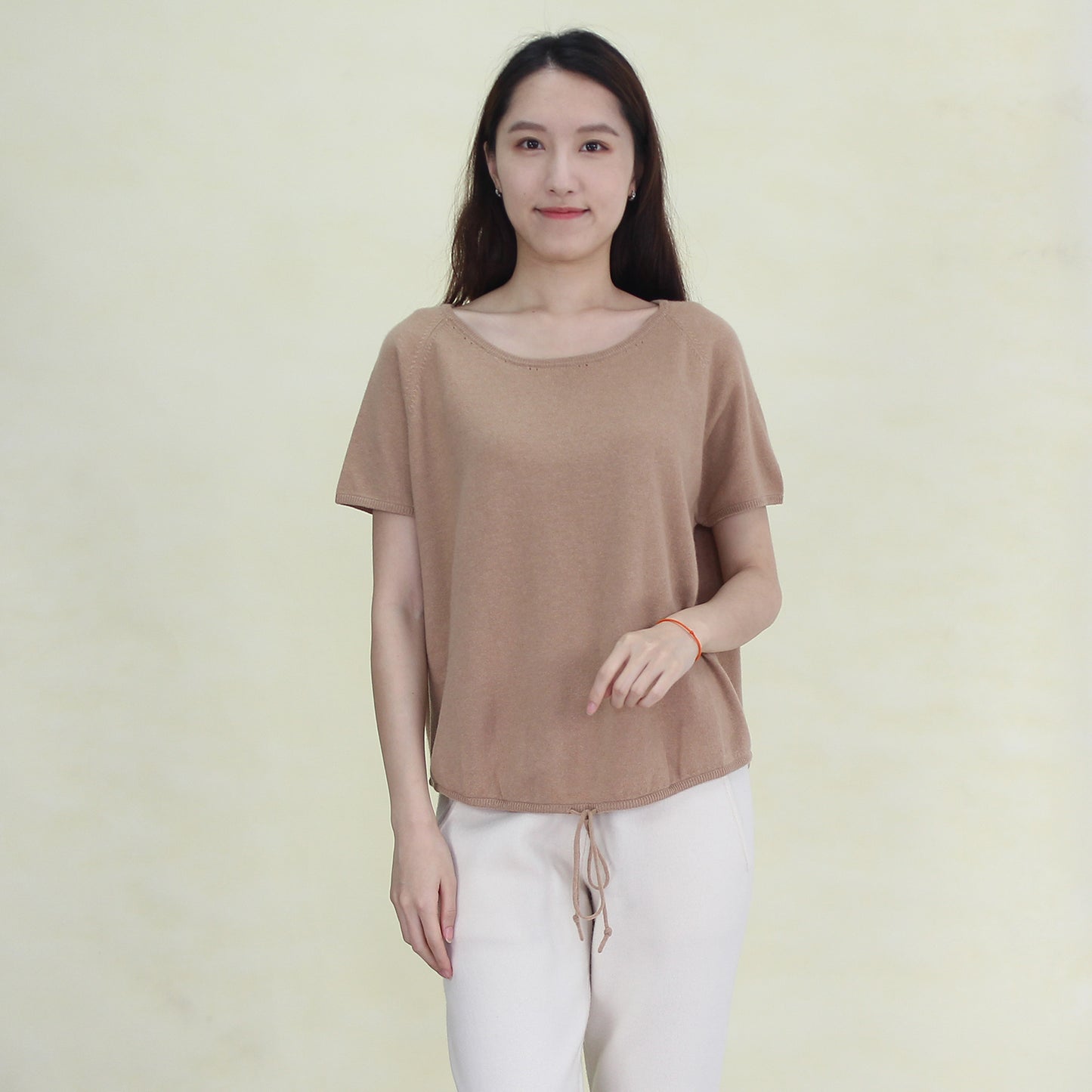 Women's cotton and cashmere blending pullover