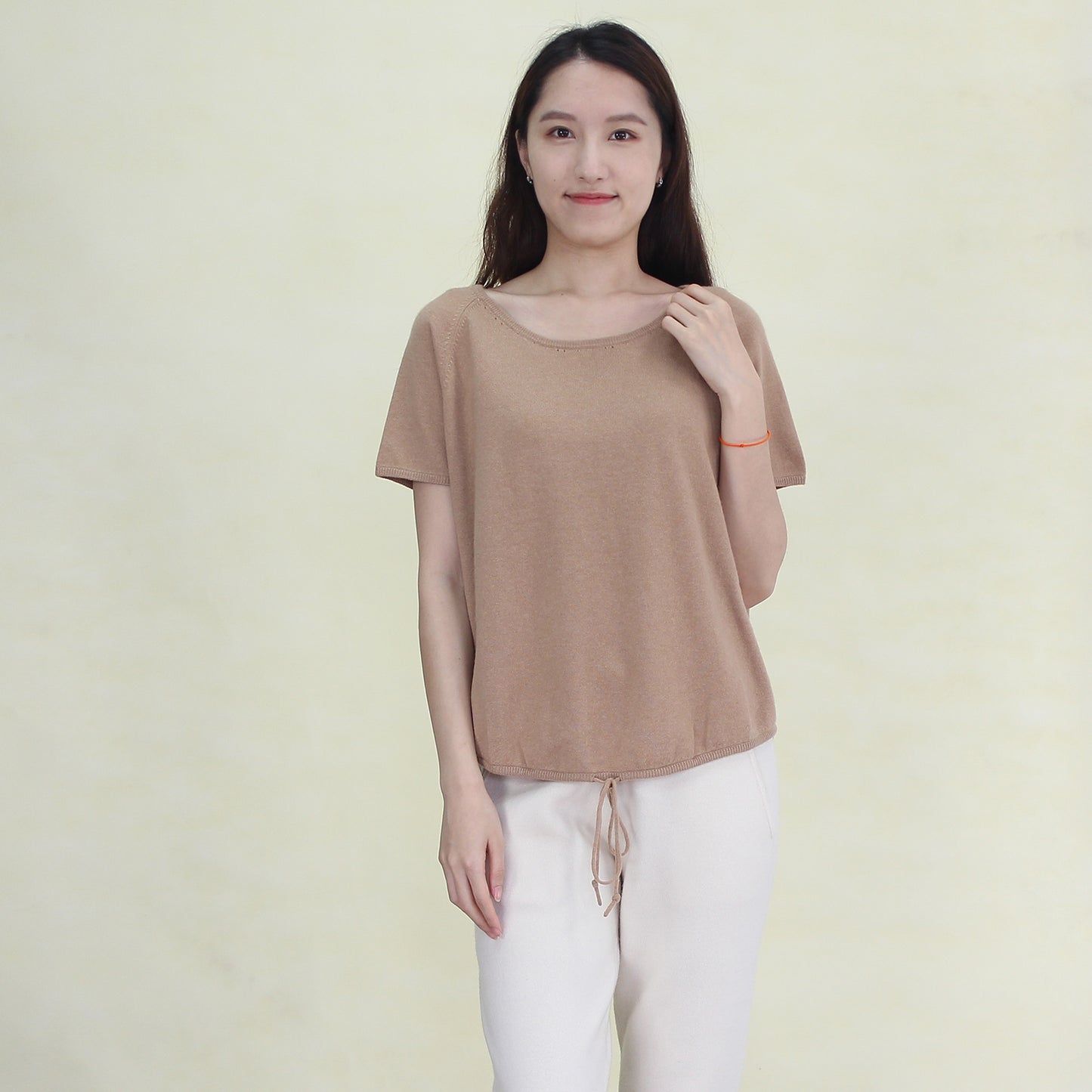 Women's cotton and cashmere blending pullover