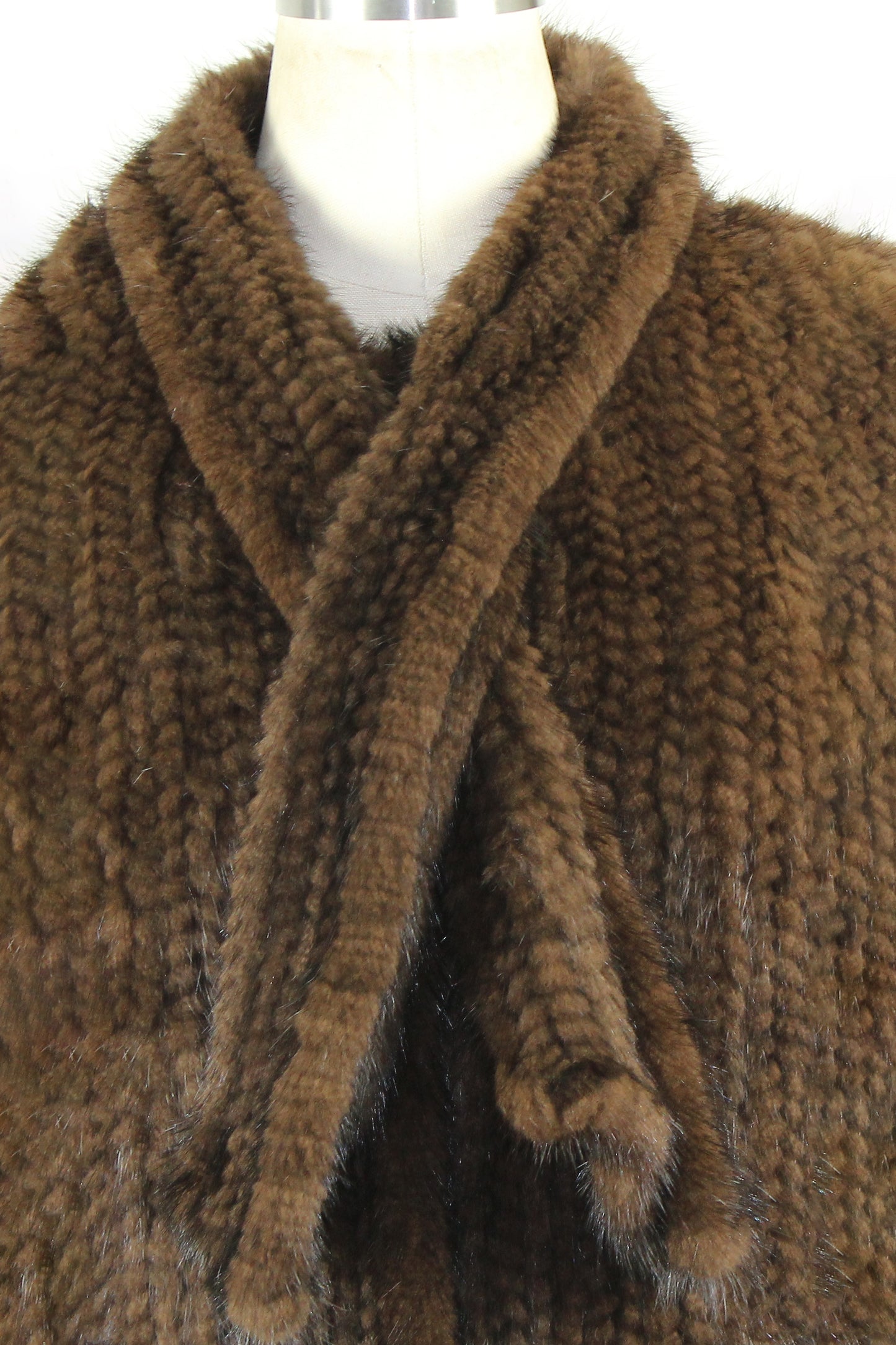 Women's knitted mink jacket