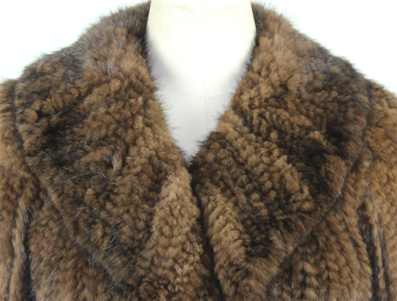 Women's knitted mink coat