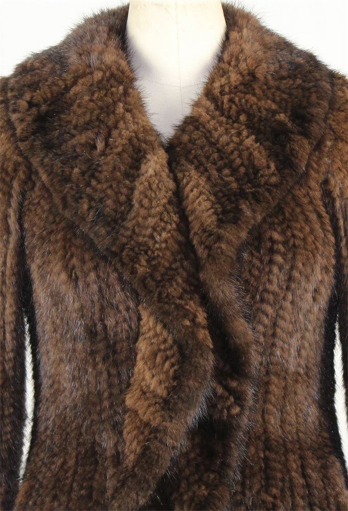 Women's knitted mink coat