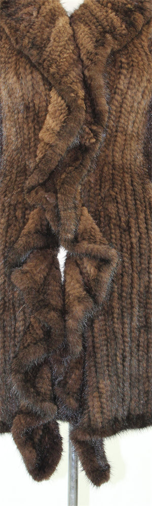 Women's knitted mink coat