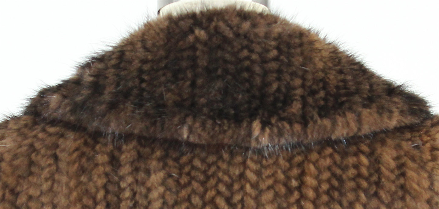 Women's knitted mink coat