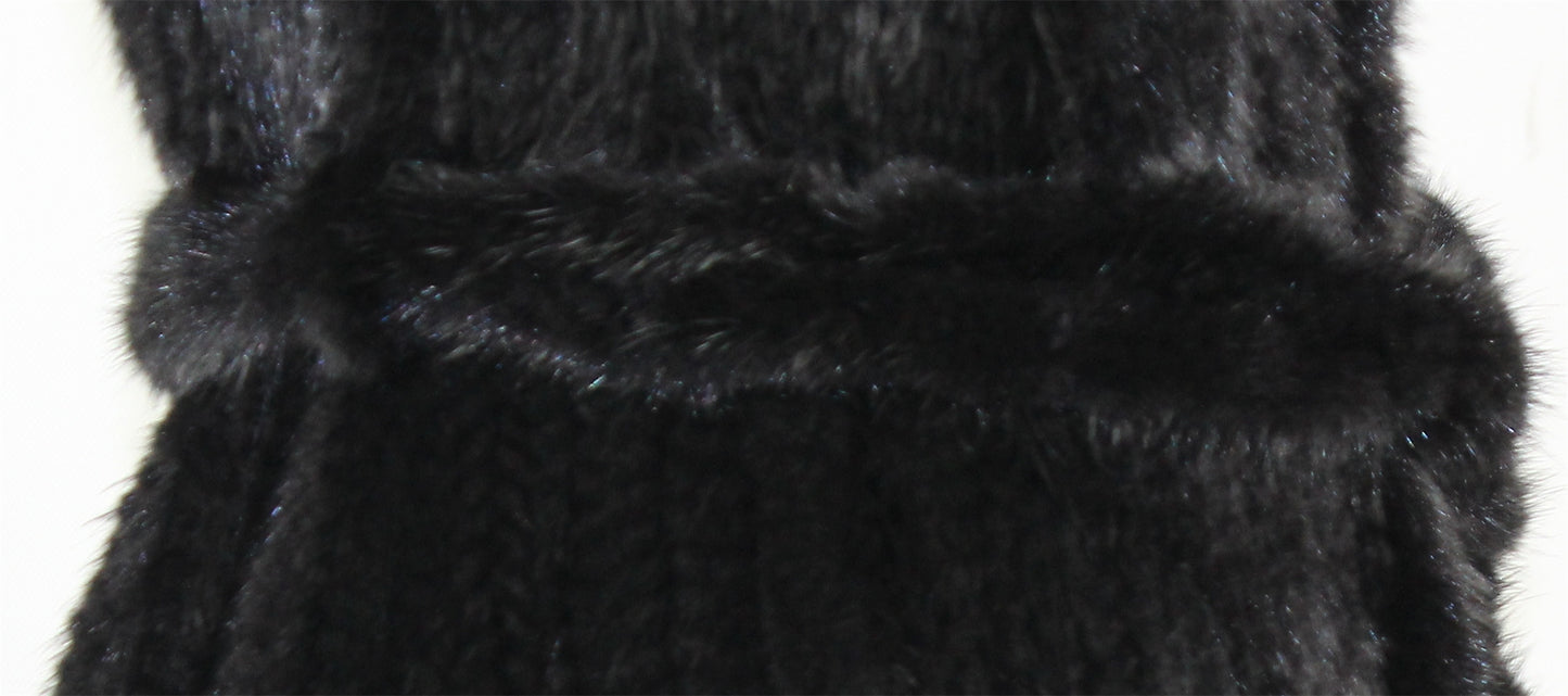 Women's knitted mink coat