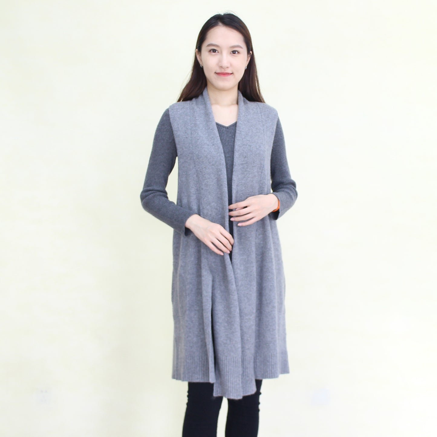 Women's cashmere long vest