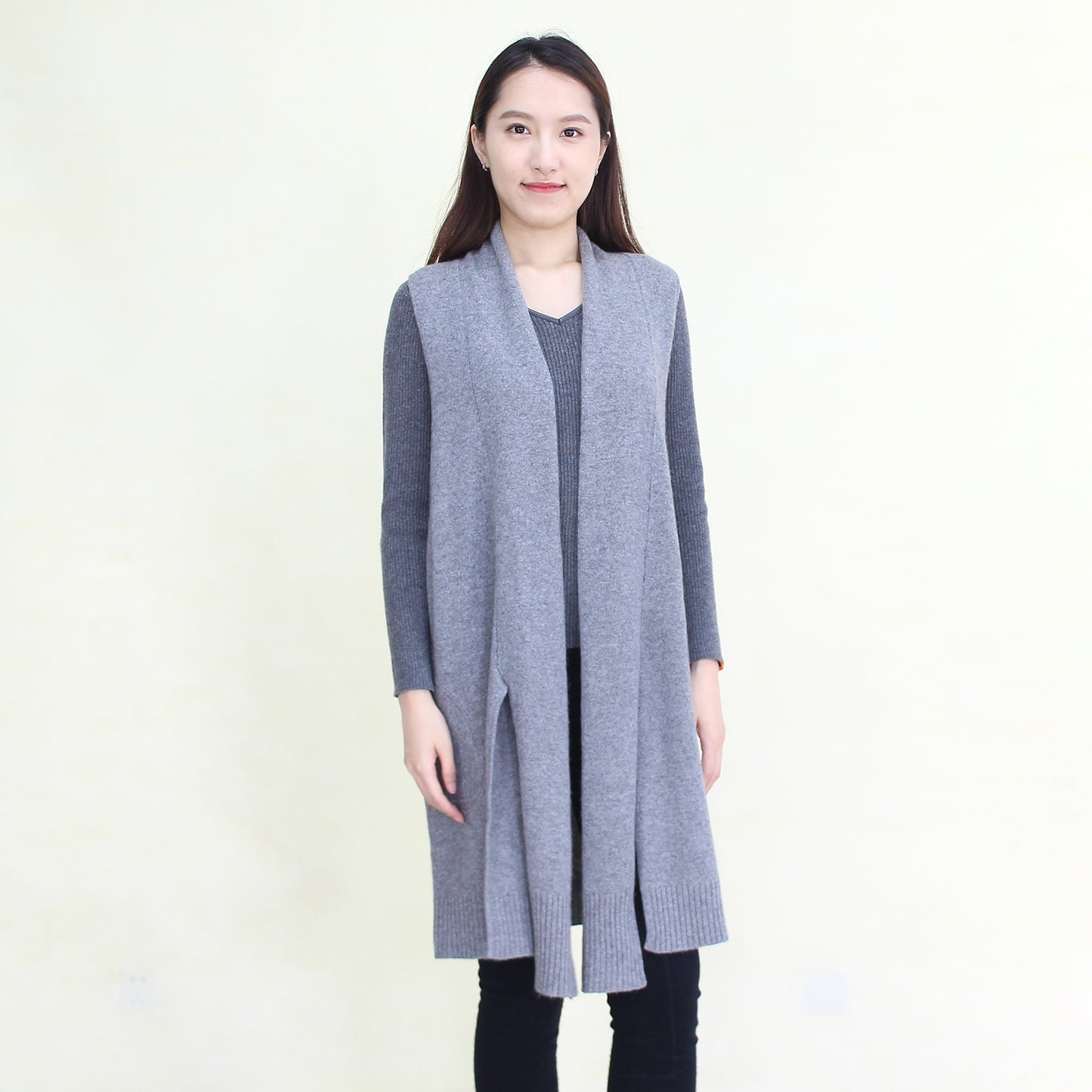Women's cashmere long vest