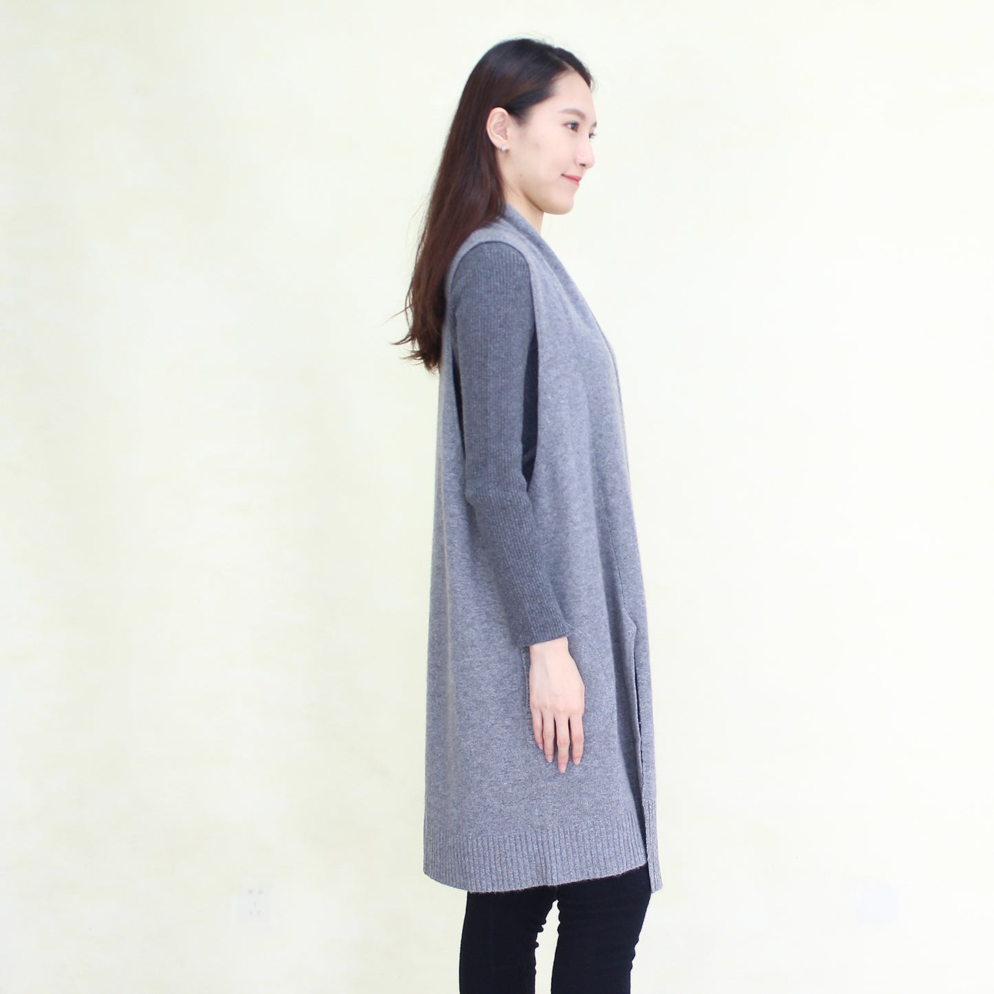 Women's cashmere long vest