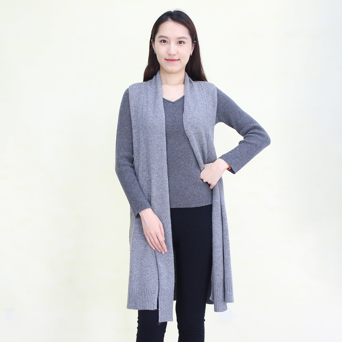 Women's cashmere long vest