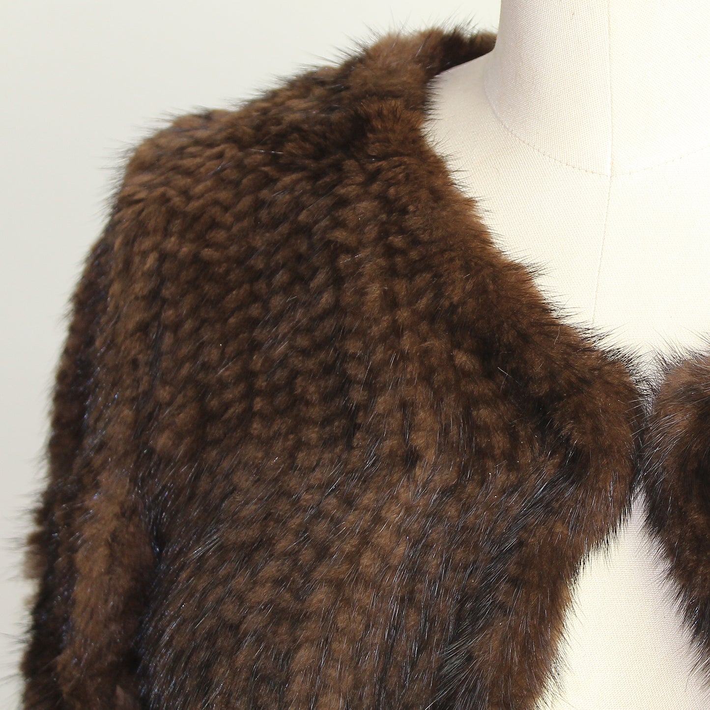 Women's knitted mink top
