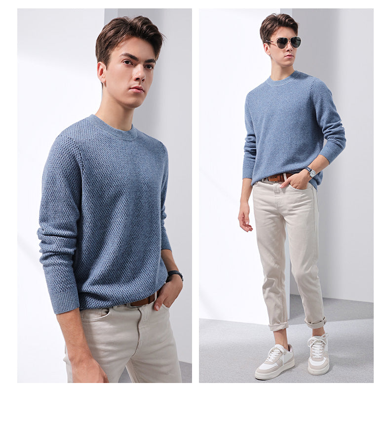 Men's cotton&cashmere pullover