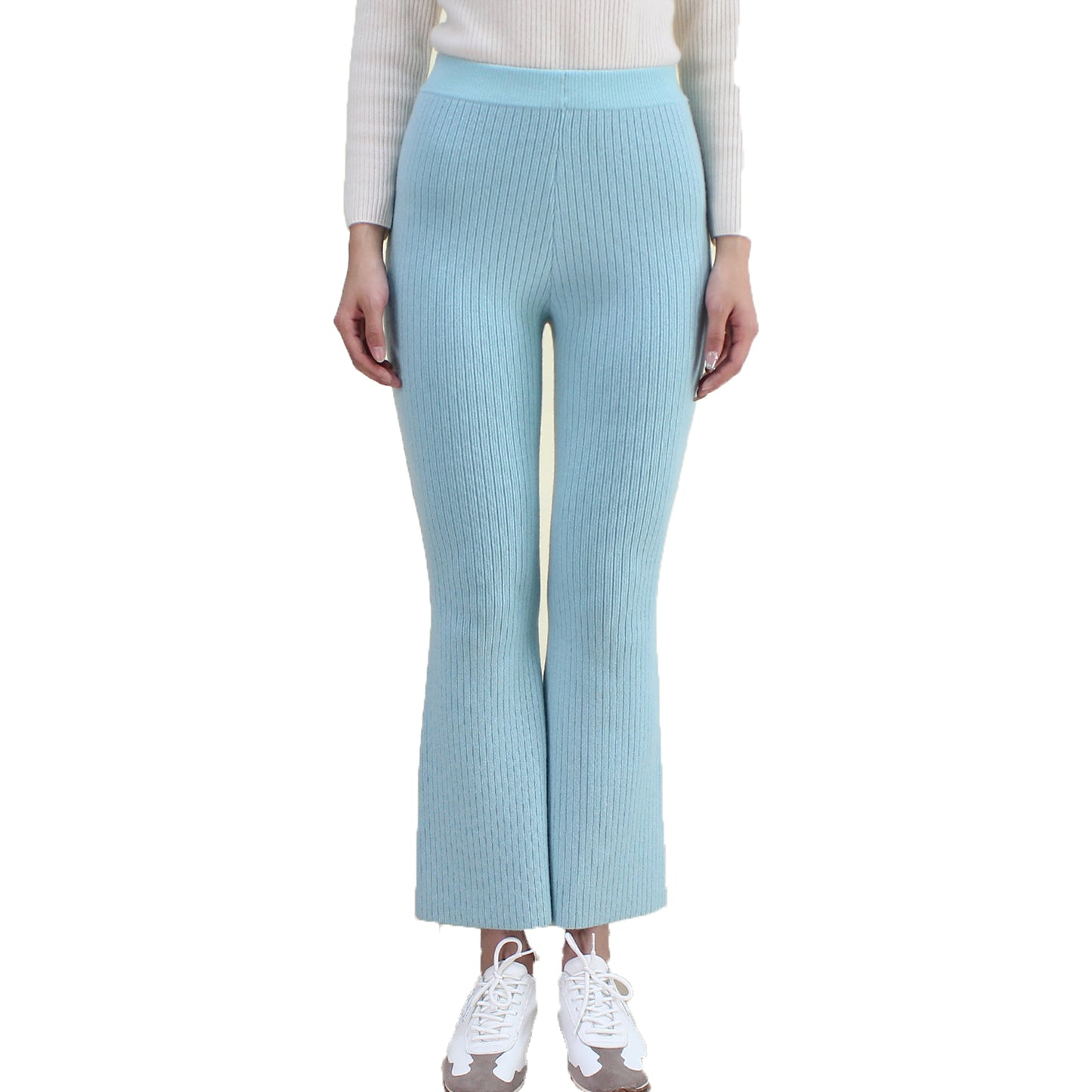 Women's cashmere flared trousers
