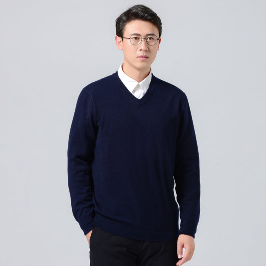Men's v-neck cashmere sweater