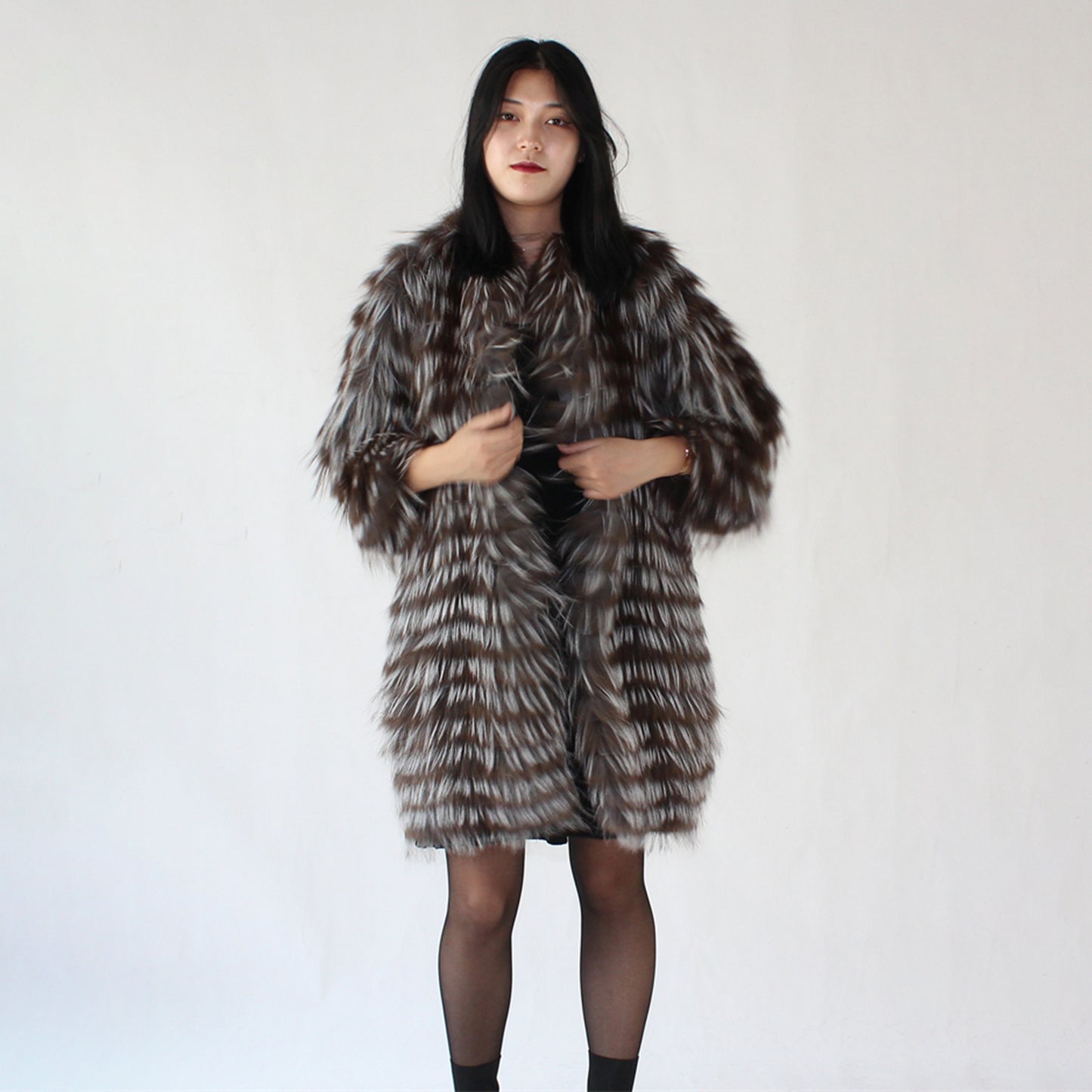 Women's fox fur coat