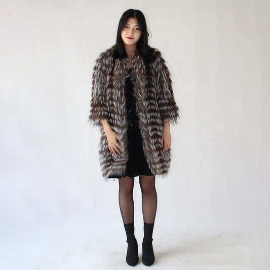 Women's fox fur coat