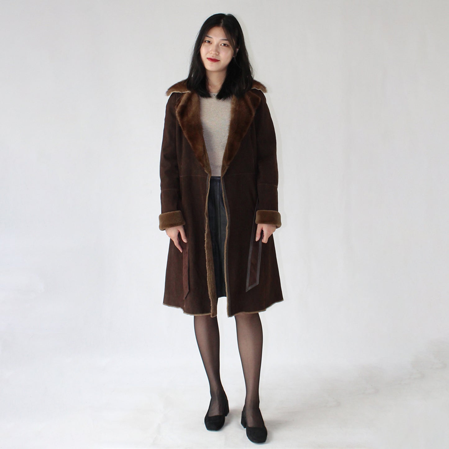 Women's doubleface mink coat
