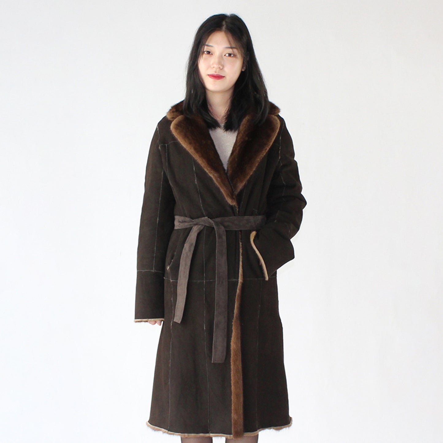 Women's doubleface mink coat